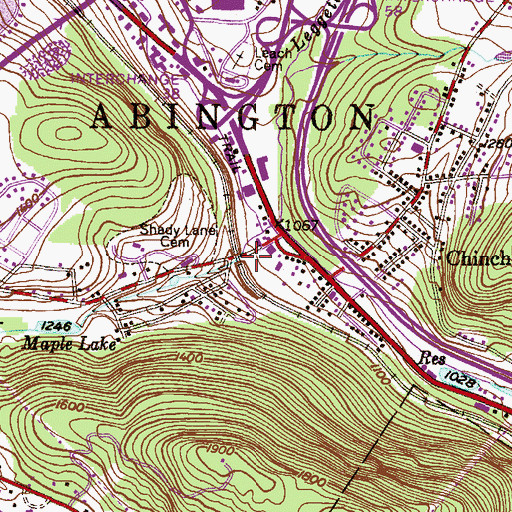 Topographic Map of Chinchilla Hose Company Station 2, PA