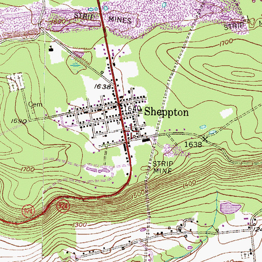 Topographic Map of Sheppton - Oneida Volunteer Fire Company District 9 Station 2, PA