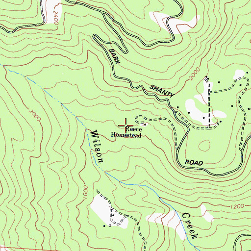 Topographic Map of Reece Homestead, CA