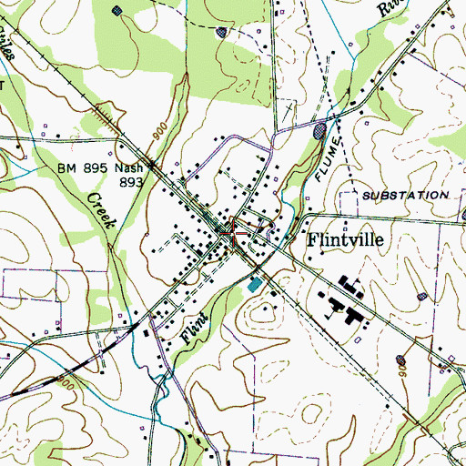 Topographic Map of Flintville Volunteer Fire Rescue, TN