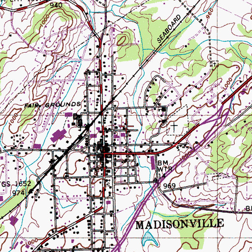 Topographic Map of Monroe County Rescue Squad, TN