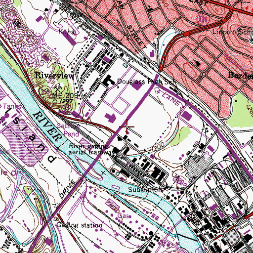 Topographic Map of Eastman Chemical Company, TN