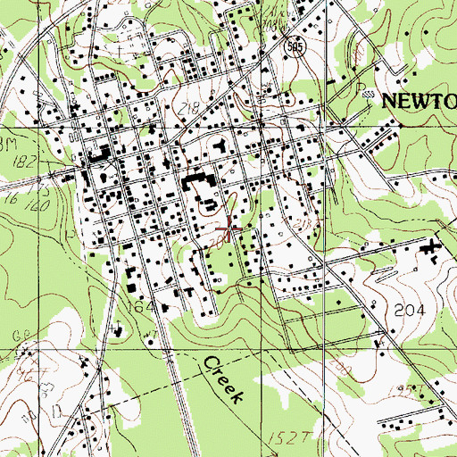Topographic Map of Newton City Fire Department, TX