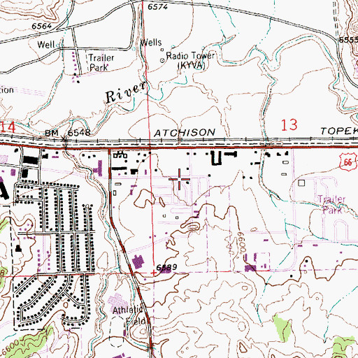 Topographic Map of Gallup Fire Department Station 3, NM