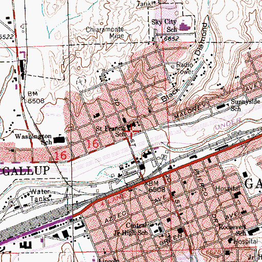 Topographic Map of Med Star Ambulance, NM