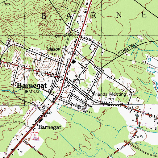 Topographic Map of Barnegat First Aid Squad, NJ