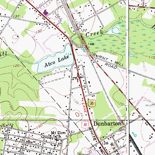 Topographic Map of Waterford Township Emergency Medical Services, NJ