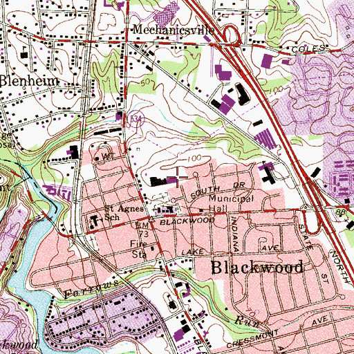 Topographic Map of Gloucester Township Emergency Medical Services Alliance, NJ