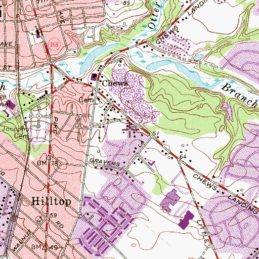 Topographic Map of Glendora Rescue Squad, NJ