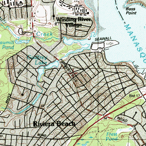 Topographic Map of Herbertsville First Aid Squad, NJ