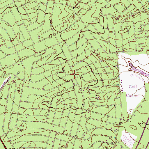 Topographic Map of Stafford Township Emergency Medical Services Station 2, NJ