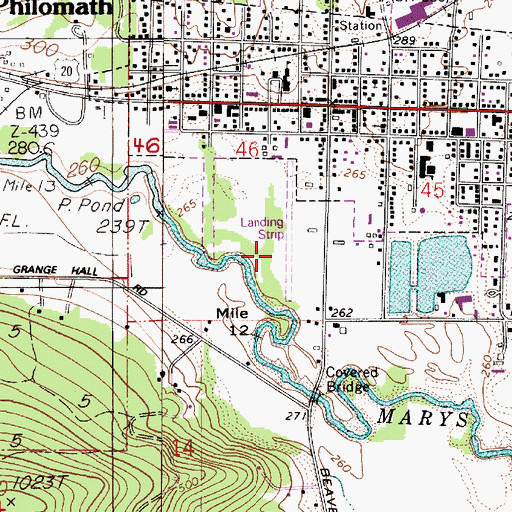 Topographic Map of Philomath Frolic Rodeo, OR