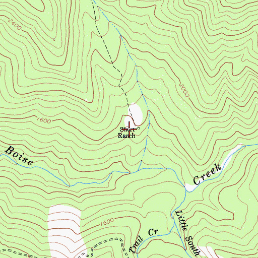 Topographic Map of Short Ranch, CA