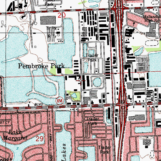 Topographic Map of American Ambulance, FL