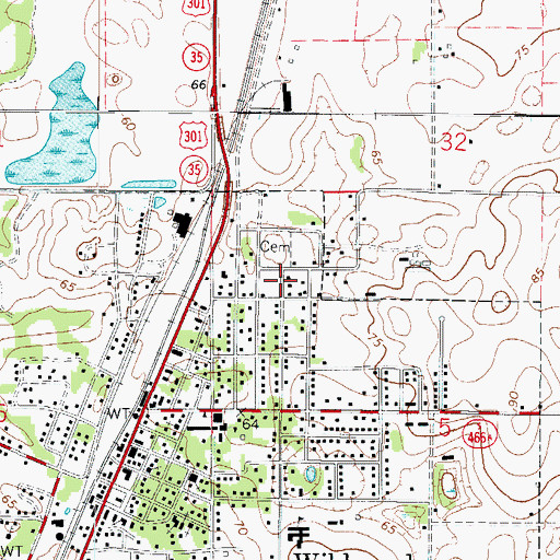 Topographic Map of Lake - Sumter Emergency Medical Services Station 421, FL