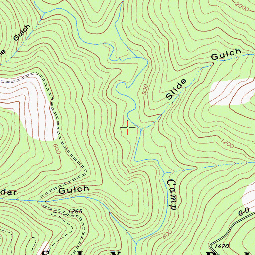 Topographic Map of Slide Gulch, CA