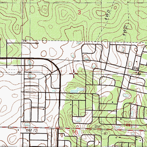 Topographic Map of Marion Oak Elementary School, FL