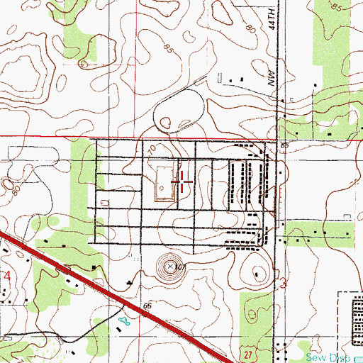 Topographic Map of Quail Meadows, FL