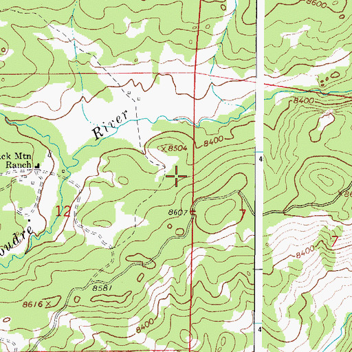 Topographic Map of Crystal Lakes Volunteer Fire Department, CO