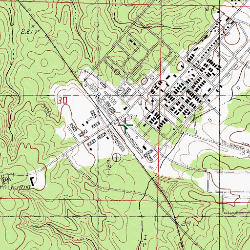 Topographic Map of Camp Shelby Joint Forces Training Center Fire Department, MS