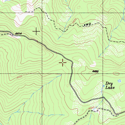 Topographic Map of Kelsey Trail, CA