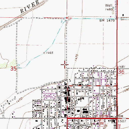 Topographic Map of Florence Town Hall, AZ