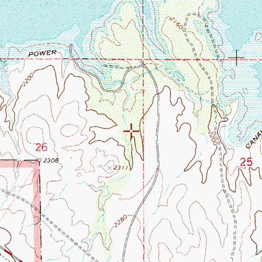 Topographic Map of Windy Hill Camp, AZ