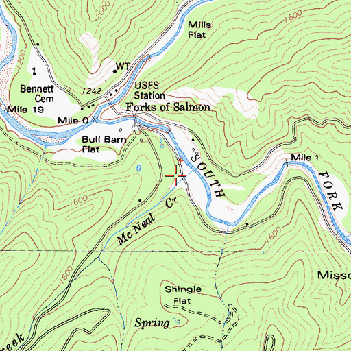 Topographic Map of McNeal Creek, CA