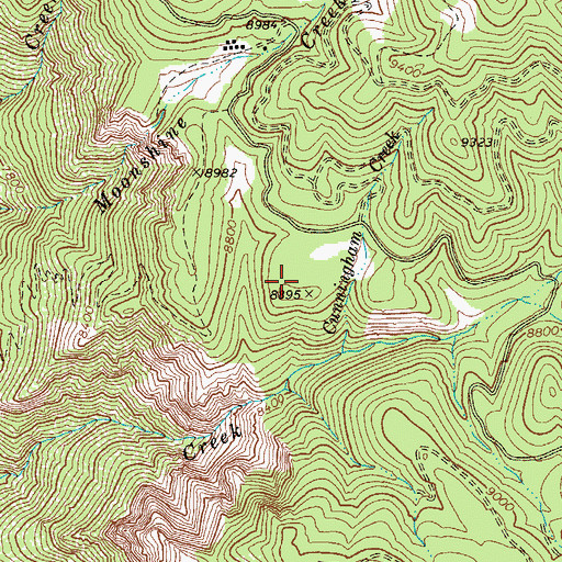 Topographic Map of Cunningham Family Campground, AZ