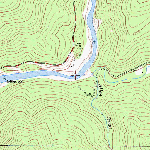 Topographic Map of Red Cap Creek, CA