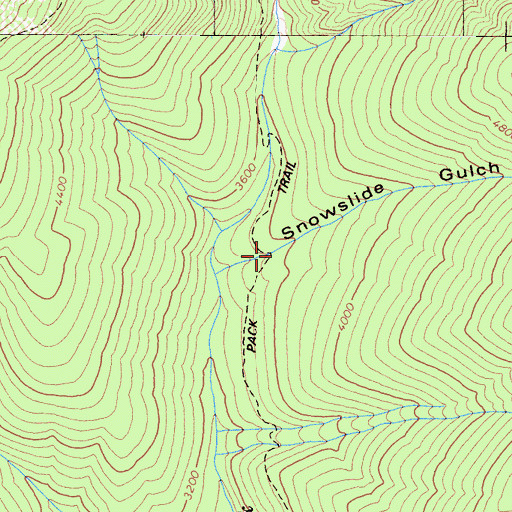 Topographic Map of Snowslide Gulch, CA