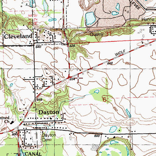 Topographic Map of Henry County Emergency Medical Service, IL