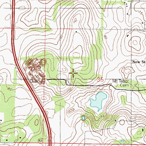 Topographic Map of Clifton Mine, FL