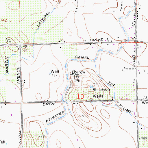 Topographic Map of Clark Pit, CA