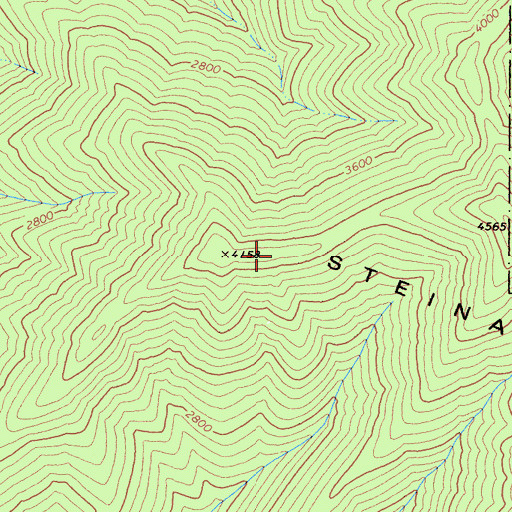 Topographic Map of Steinacher Ridge, CA