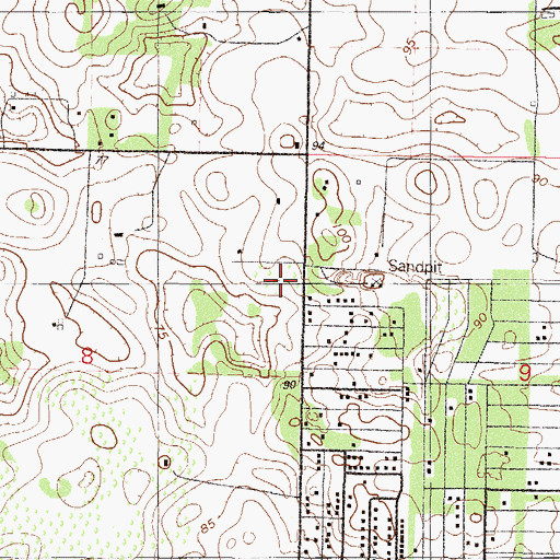 Topographic Map of The Church at Westwood, FL