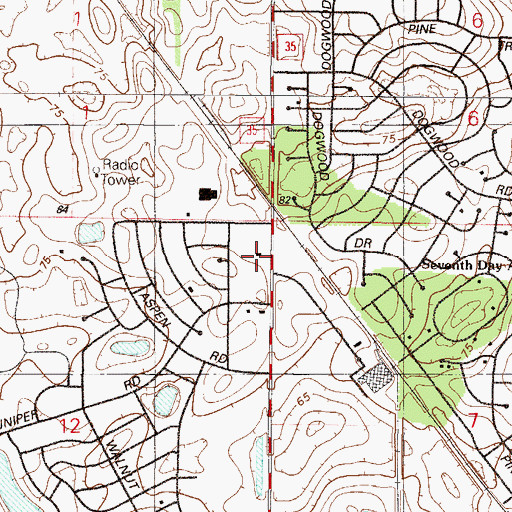 Topographic Map of The Church of God of Prophecy, FL