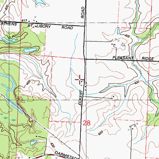 Topographic Map of Bickel Airport, IL