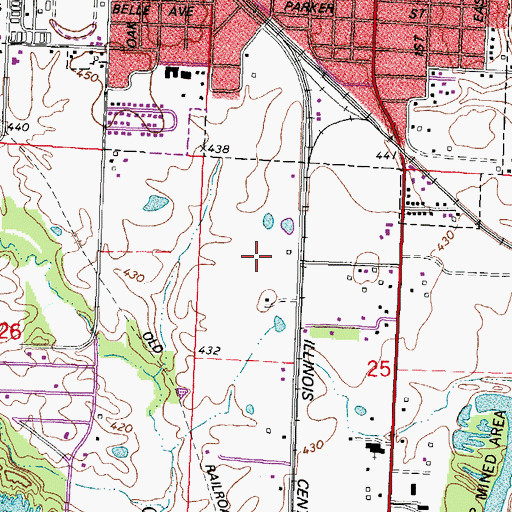Topographic Map of Panther Field, IL