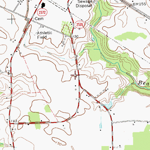 Topographic Map of Hinton Field, NC