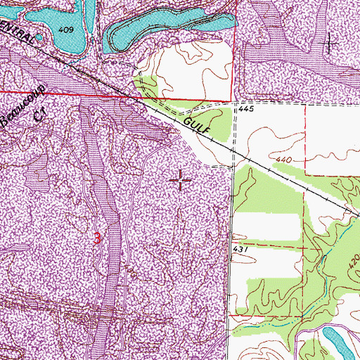 Topographic Map of Perry Ridge Landfill, IL