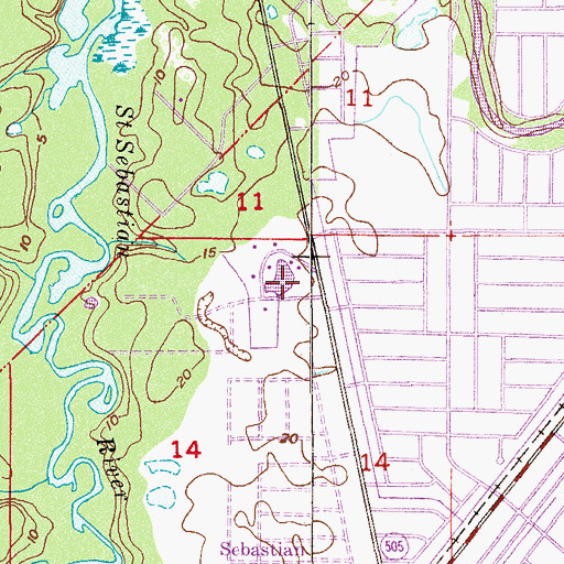 Topographic Map of Willow Waters, FL