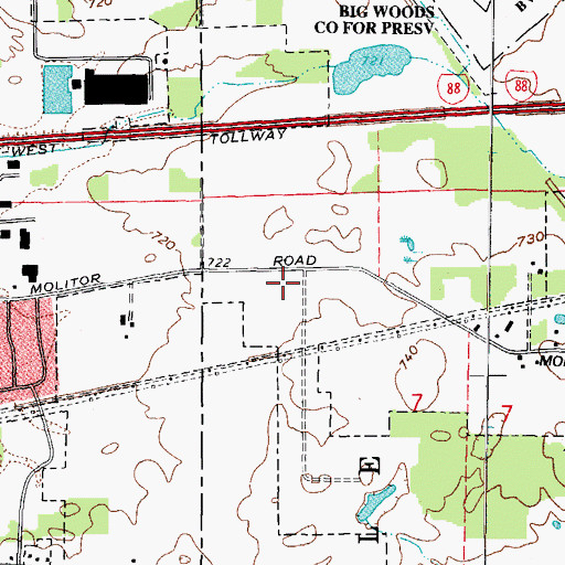 Topographic Map of Aurora Fire Department Station 9, IL
