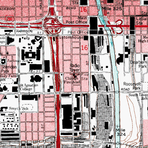 Topographic Map of Chicago Fire Academy, IL