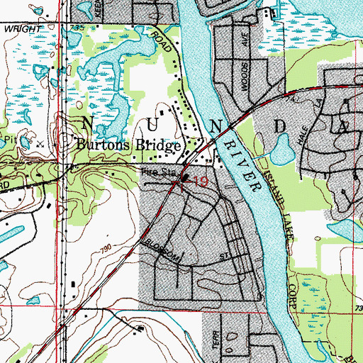 Topographic Map of Nunda Rural Fire Protection District, IL