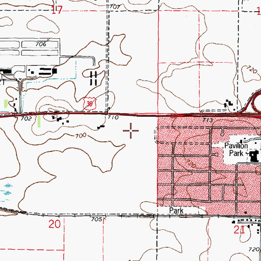 Topographic Map of Sugar Grove Township Fire Protection District Station 1, IL