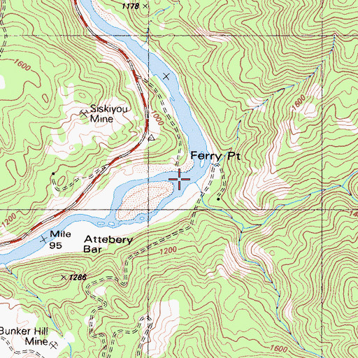 Topographic Map of Titus Creek, CA