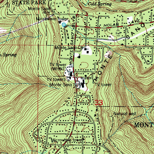 Topographic Map of Huntsville Fire and Rescue Station 4, AL