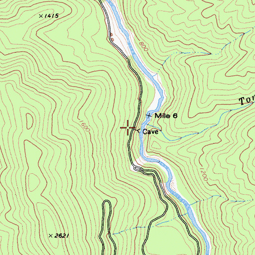 Topographic Map of Tom Payne Creek, CA