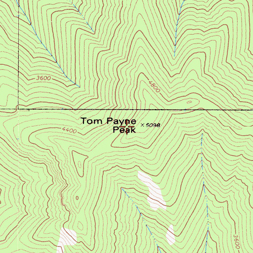 Topographic Map of Tom Payne Peak, CA